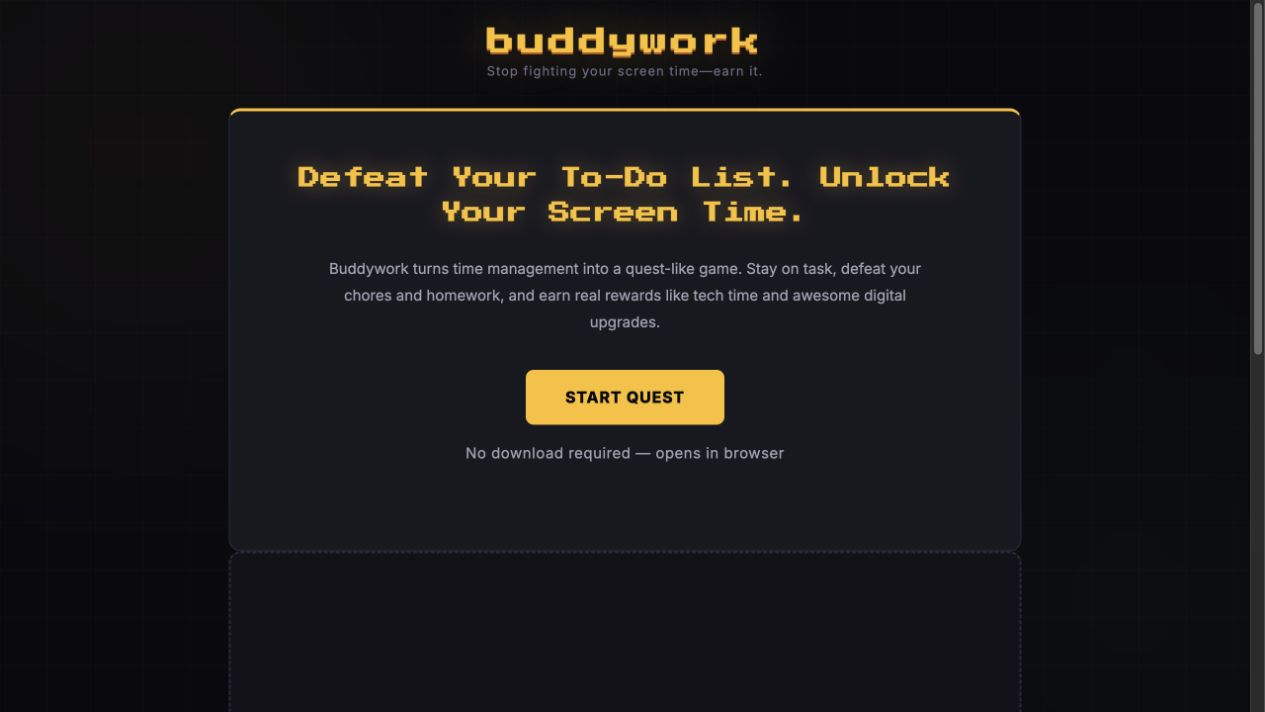 BuddyWork student-built gamified productivity app