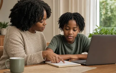 A parent and child preparing with a notebook before using AI tools - what parents should know before letting kids use AI