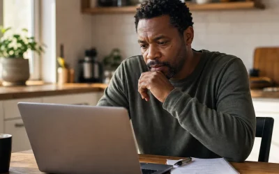parent researching best online AI summer camps for kids on a laptop